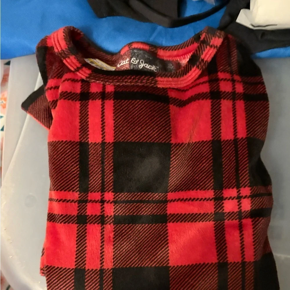 Cat & Jack Red and Black Plaid Sleepwear